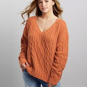 Daytrip Chenille Cable Stitch Sweater Large